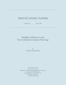 Buddhist Influence on the Neo-Confucian Concept of the Sage