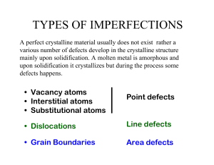 TYPES OF IMPERFECTIONS