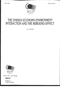 the energy-economy-environment interaction and the rebound