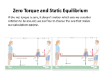 Zero Torque and Static Equilibrium