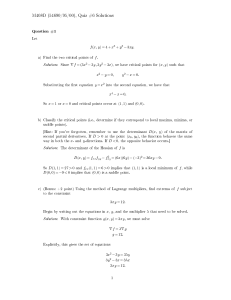 M408D (54690/95/00), Quiz #6 Solutions Question #1