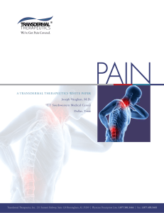 Pain White Paper by Joseph Vaughan, M.D.