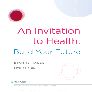 An Invitation to Health, 15th ed.
