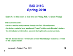Lecture 8, Feb 5 - web.biosci.utexas.edu