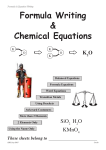 Formula Equation - Chemistry Teaching Resources