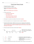 Final Exam Study Guide