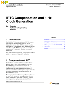 IRTC Compensation and 1 Hz Clock Generation