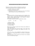 MECHANISM OF ELECTRICAL CONDUCTION