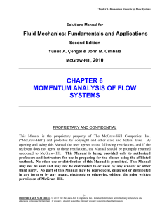 Chapter 6 Momentum Analysis of Flow Systems