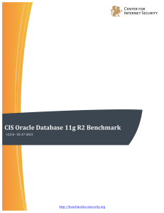 CIS Oracle Database 11g R2 Benchmark