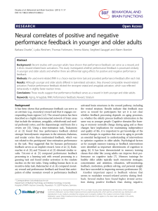 Neural correlates of positive and negative performance feedback in