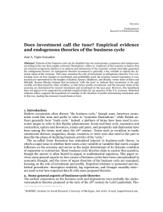 Does investment call the tune? Empirical evidence and