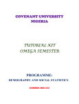dss222 tutorial kit - Covenant University