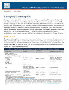 Emergency Contraception - Kaiser Family Foundation