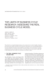 the limits of business cycle research: assessing the real