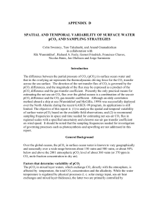 Spatial and temporal variability of surface water pCO2 and sampling