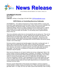 CDPH Works on Controlling Norovirus Outbreaks (05/23/2017)