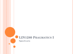 LIN1280 Pragmatics I