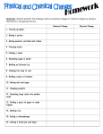 Physical and Chemical Properties HW