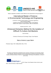 International Master of Science in Environmental Technology and