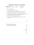 Applications of Newton`s Laws of Motion