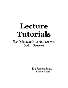 Lecture Tutorials For Introductory Astronomy