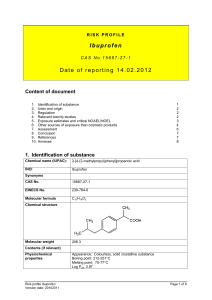 RISK PROFILE of acetanilide