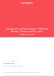 Compare and Contrast Process in Plants and