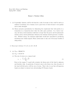 Econ 161A: Money and Banking Spring 2017: Jenkins Exam 1