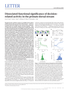 Dissociated functional significance of decision