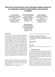 Gene tree reconstruction and orthology analysis based on