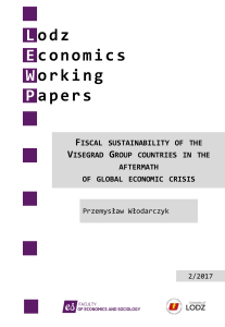 Lodz Economics Working Papers FISCAL SUSTAINABILITY OF THE