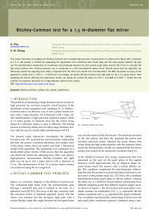 Ritchey–Common test for a 1.5 m–diameter flat mirror