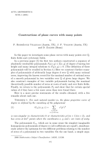 Constructions of plane curves with many points