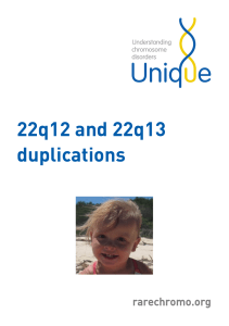 22q12 and 22q13 duplications