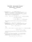Math 500 – Intermediate Analysis Homework 2 – Solutions!