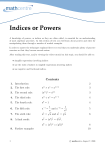 Indices or Powers