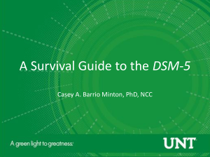 A Survival Guide to the DSM-5