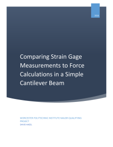 Comparing Strain Gage Measurements to Force Calculations in a