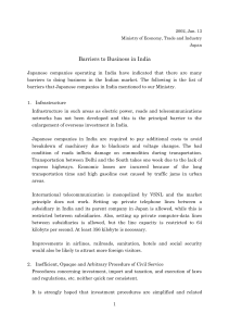 Barriers to Business in India