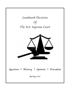 Landmark Decisions Of The U.S. Supreme Court