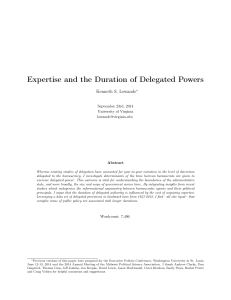 Expertise and the Duration of Delegated Powers