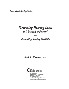 Measuring Hearing Loss - Center for Hearing Loss Help