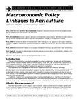 Macroeconomic Policy Linkages to Agriculture