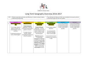 the Geography Curriculum from September 2016