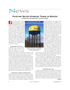 Painting Water Storage Tanks in Winter