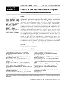 Parasites in food webs: the ultimate missing links