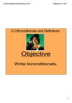 2.2 Biconditionals and Definitions 2011