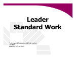 Leader Standard Work - Fisher College of Business