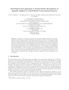 Semi-Supervised Approach to Named Entity Recognition in Spanish